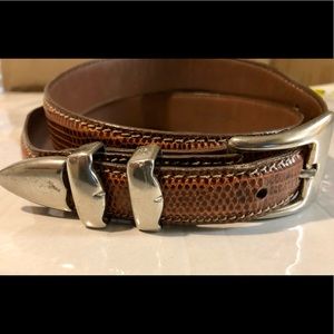 Torino Men’s Ringmark Lizard Brown Belt Size 36